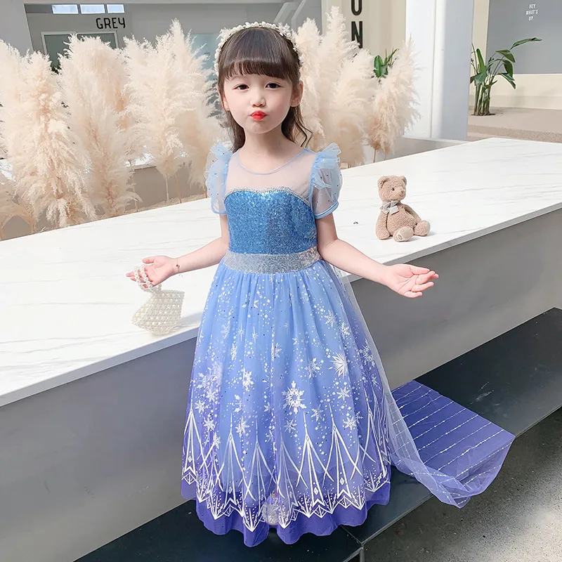 Váy Elsa Kèm Phụ Kiện 4 Món Cho Bé | Lazada.vn