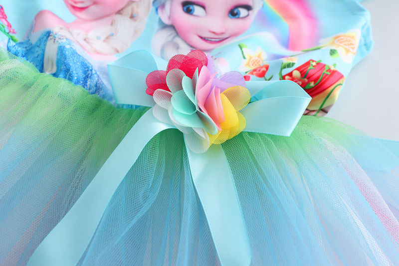 Váy công chúa Elsa cầu vồng cho bé gái - Elsa Frozen