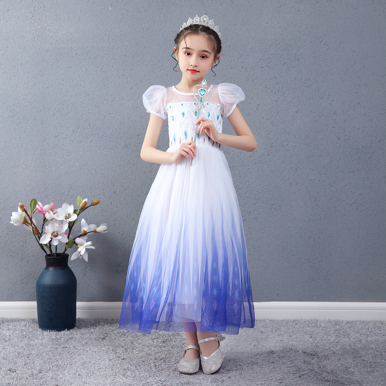 Váy Nữ hoàng Elsa Cosplay Elsa Anna Girls - Mẫu mới nhất 2020 (Frozen 2) Cho bé gái từ 4 -12 tuổi