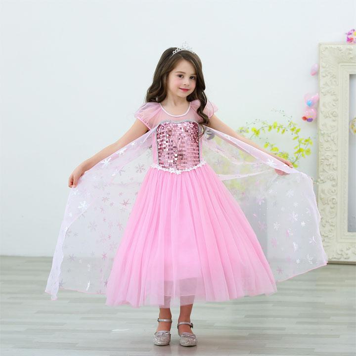 Váy elsa màu hồng siêu xinh cho bé mẫu mới 2020