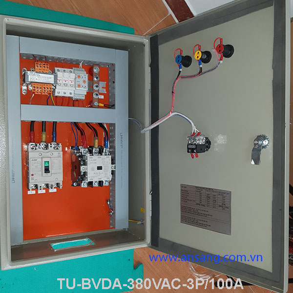 Tủ điện chống mất pha chống điện áp cao thấp TU-BVDA-380VAC-3P/100A
