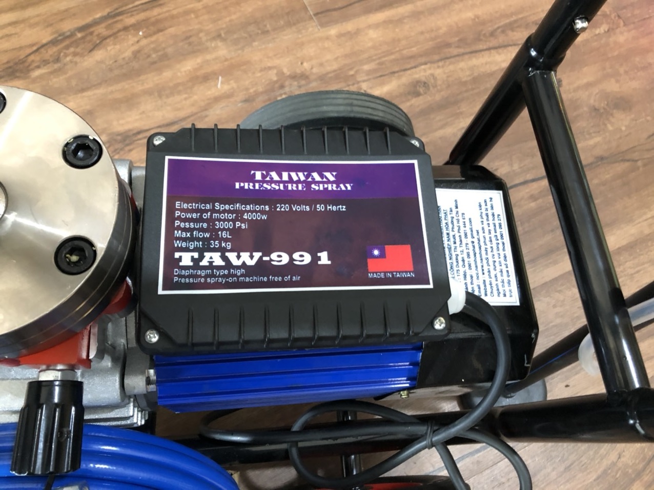 Thông tin kỹ thuật máy phun sơn TAW-991 Thông tin kỹ thuật máy phun sơn TAW-991