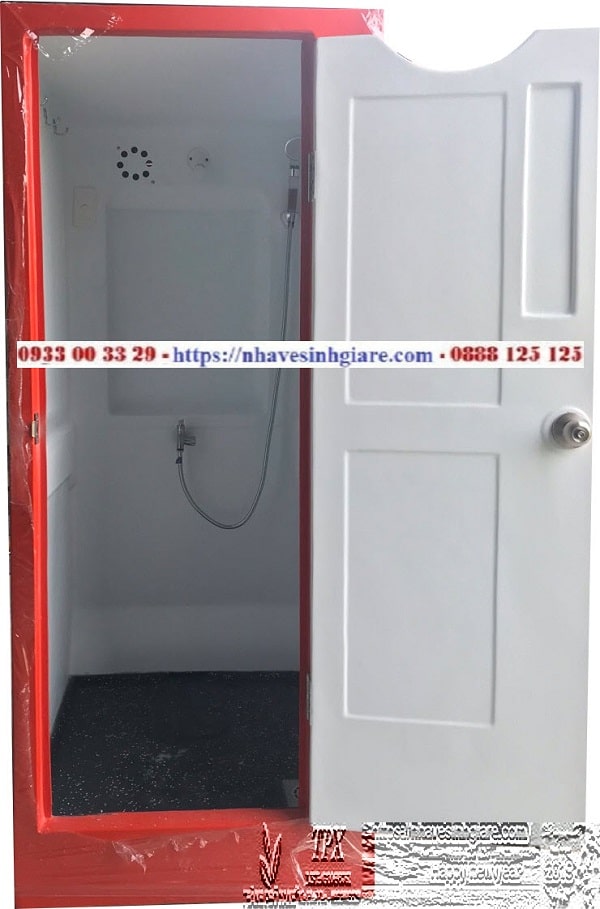 nhà tắm di động composite 2020 màu đỏ nhà tắm di động composite 2020 màu đỏ