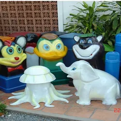 Thùng Rác Hình Con Thú