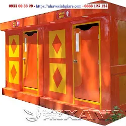 Nhà Vệ Sinh Giá Rẻ Composite VS2C Màu Cam