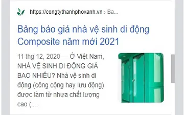 Nhà vệ sinh di động Bình Dương