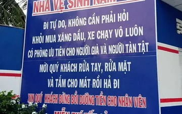 'Nhà vệ sinh miễn phí, xin đừng bồi dưỡng tiền cho nhân viên'