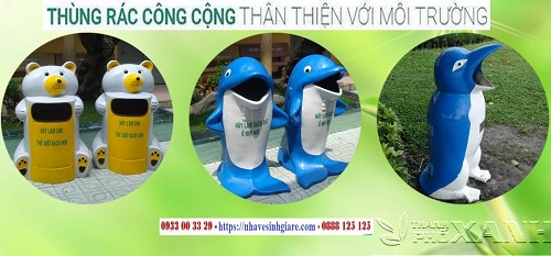 thùng rác hình thú 500 thùng rác hình thú 500