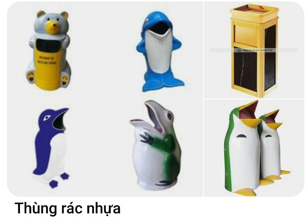 thùng rác nhựa hình con thú thùng rác nhựa hình con thú