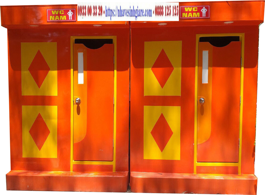 Nhà Vệ Sinh Giá Rẻ Composite VS2C Màu Vàng Cam