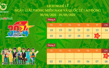 THÔNG BÁO LỊCH NGHỈ LỄ 30/4 – 1/5