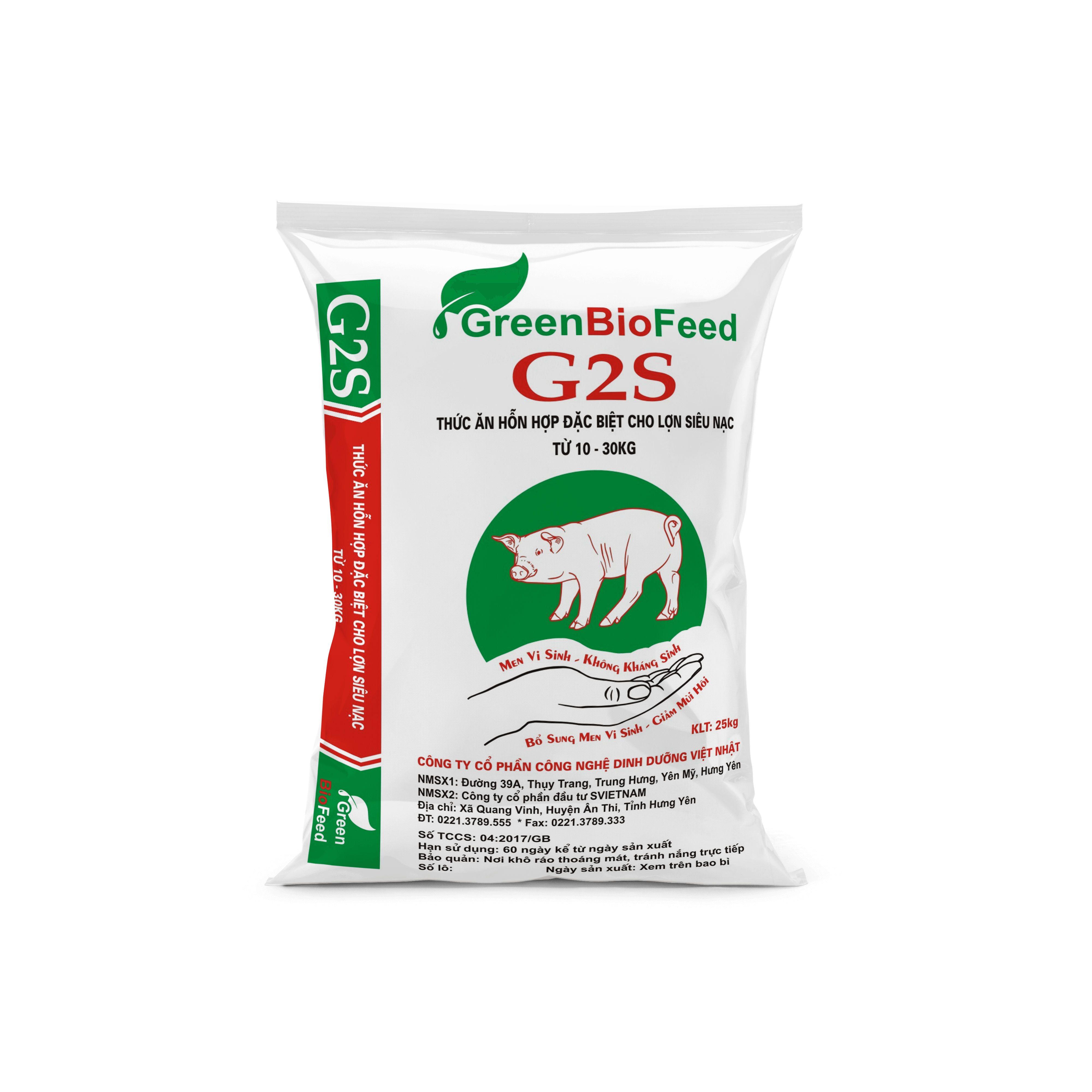 G2S – THỨC ĂN HỖN HỢP ĐẶC BIỆT CHO LỢN SIÊU NẠC TỪ 10 – 30 KG