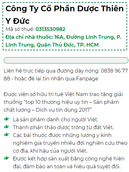 cty cp duoc thien y duc