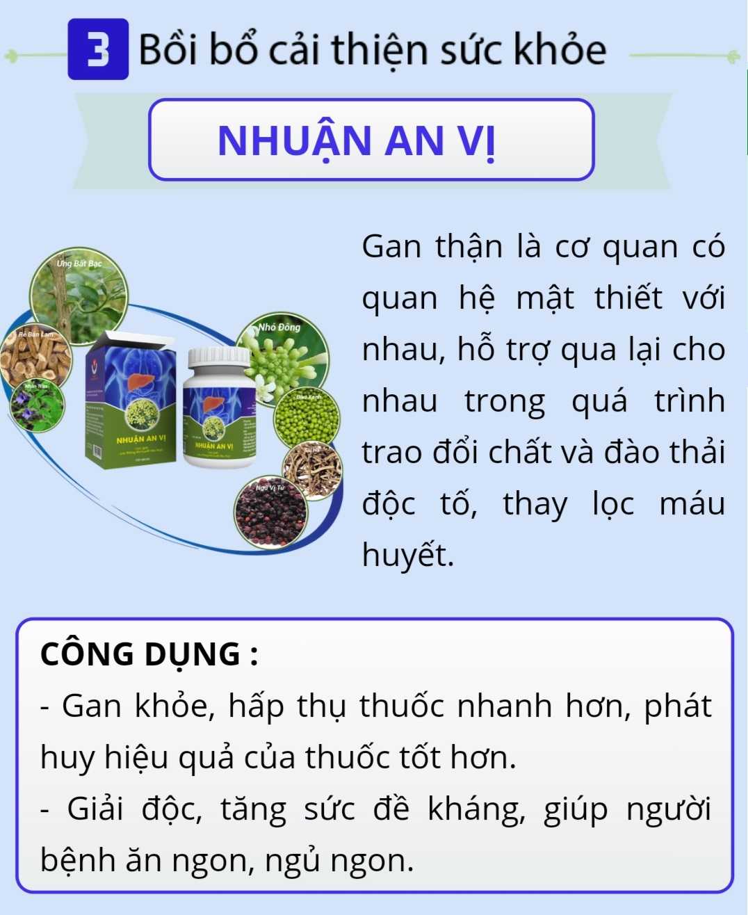 Nhuận An Vị bồi bổ cải thiện sức khỏe