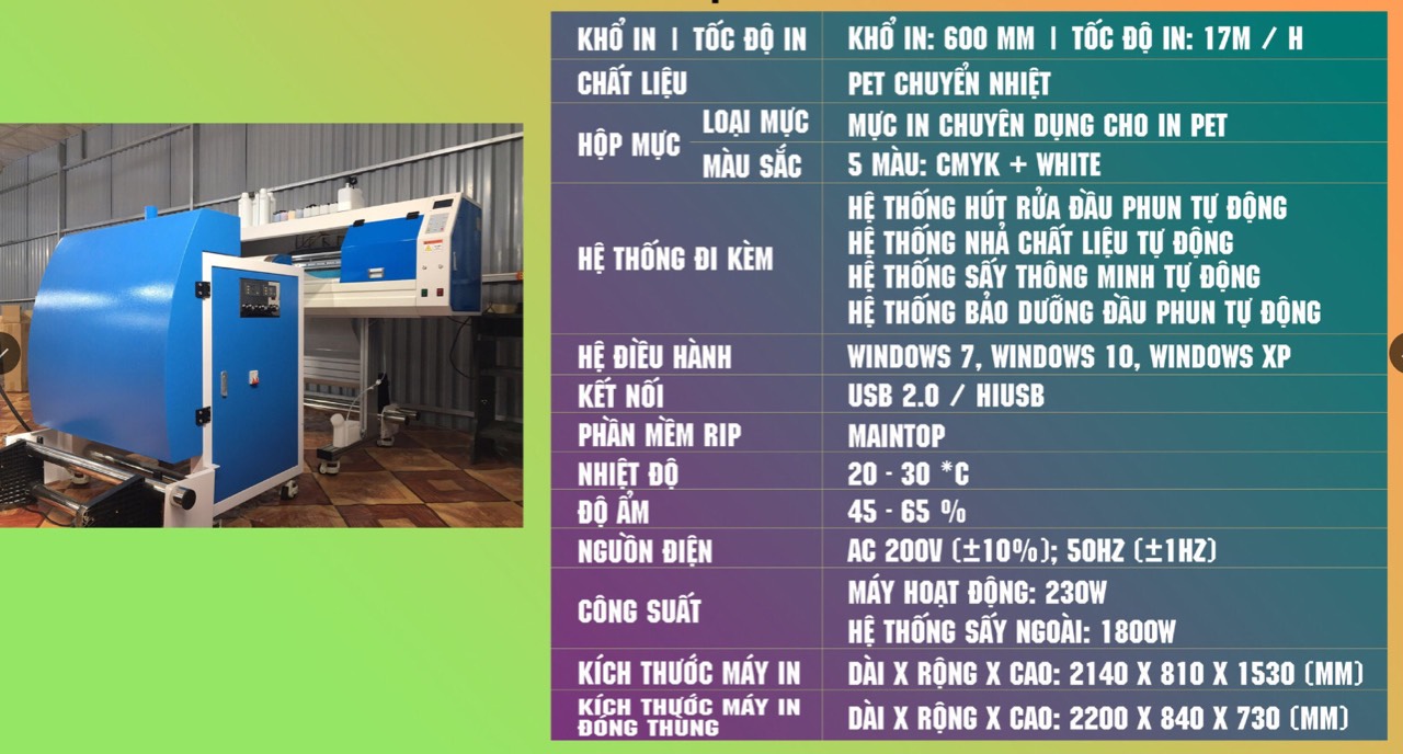 máy in pet chuyen nhiet khô lớn máy in pet chuyen nhiet khô lớn