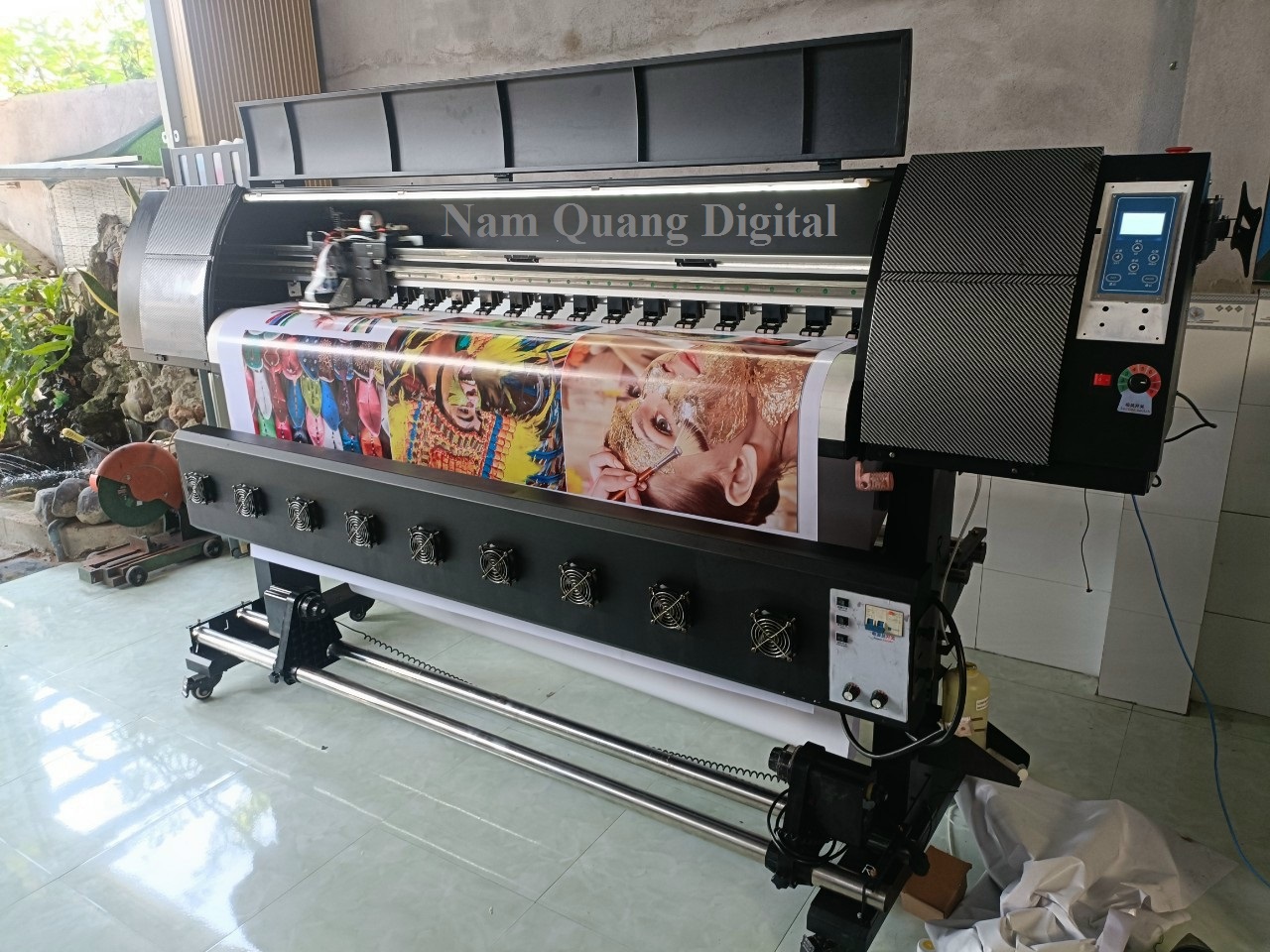 Máy in chuyển nhiệt khổ lớn 1m9 Máy in chuyển nhiệt khổ lớn 1m9