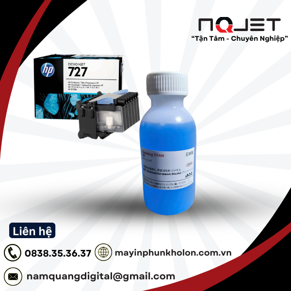 Dung dịch xử lí Đầu phun HP T1600 HP 732 (B3P06A) bị nghẹt rối tia Dung dịch xử lí Đầu phun HP T1600 HP 732 (B3P06A) bị nghẹt rối tia