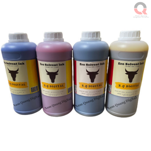 Combo 4 lít mực in bạt quảng cáo decal eco dầu Combo 4 lít mực in bạt quảng cáo decal eco dầu