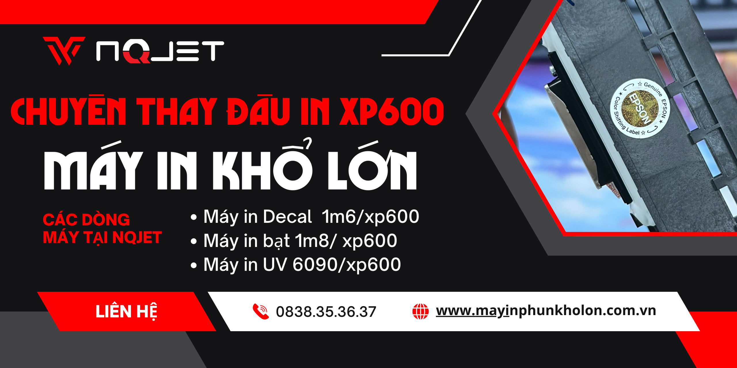 Quy trình thay thế đầu phun XP600 chính hãng Quy trình thay thế đầu phun XP600 chính hãng