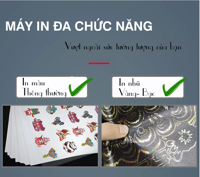 Máy in UV DTF nhũ vàng khổ 30cm Máy in UV DTF nhũ vàng khổ 30cm