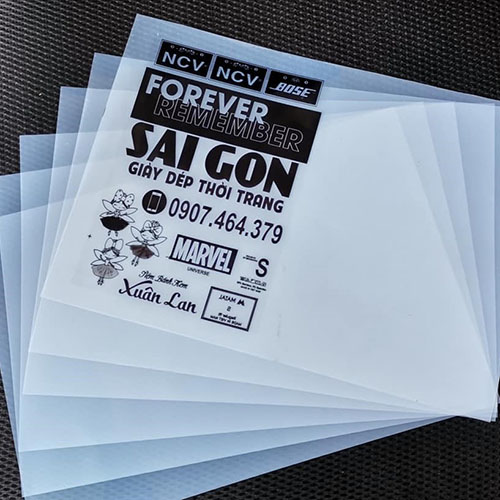 Fiml(Phim)nhựa đục in lưới PET Film - Khổ A4 Fiml(Phim)nhựa đục in lưới PET Film - Khổ A4