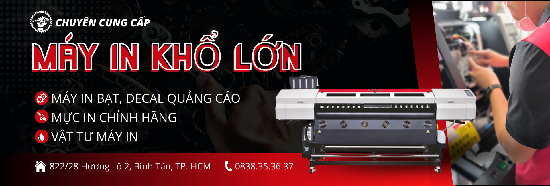 máy in decal khổ 1m6 đầu I1600 máy in decal khổ 1m6 đầu I1600