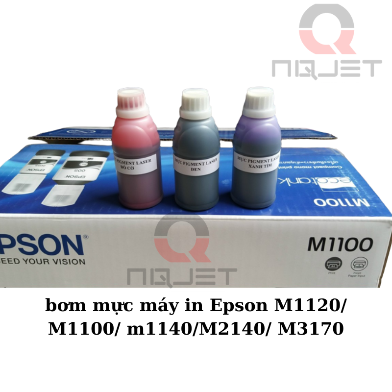 Hướng dẫn bơm mực máy in Epson M1120/ M1100/ m1140/M2140/ M3170 Hướng dẫn bơm mực máy in Epson M1120/ M1100/ m1140/M2140/ M3170