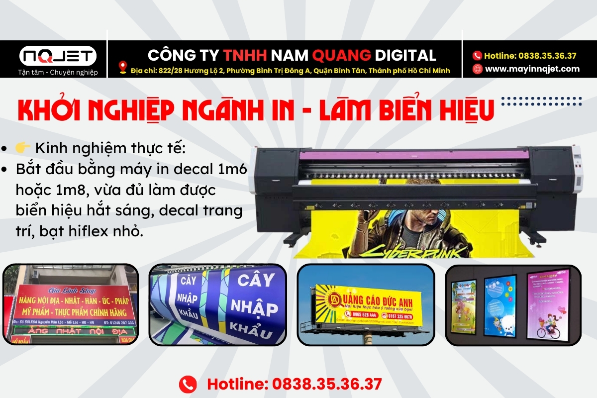 Chia sẻ kinh nghiệm mở tiệm in quảng cáo làm biển hiệu từ người đi trước Chia sẻ kinh nghiệm mở tiệm in quảng cáo làm biển hiệu từ người đi trước