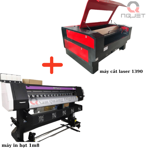 combo máy khắc laser 1390 + máy in bạt 1m8 giá rẻ combo máy khắc laser 1390 + máy in bạt 1m8 giá rẻ