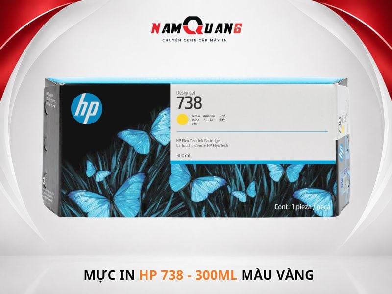Mực in HP 738 - 300ml màu vàng