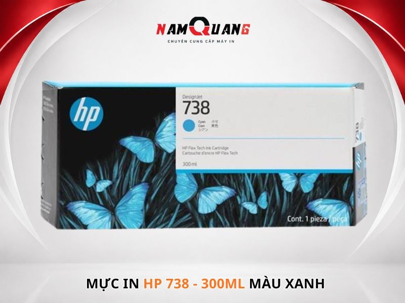 Mực in HP 738 - 300ml màu xanh