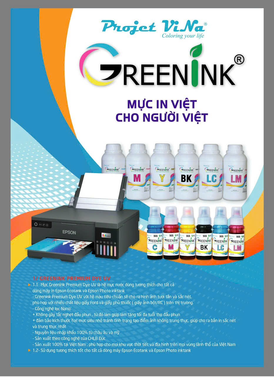 Mực in greenink -Projet Vina sản xuất ở đâu ? Mực in greenink -Projet Vina sản xuất ở đâu ?