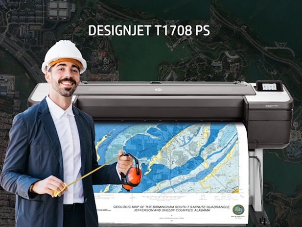 Máy In HP DesignJet T1708 44-in Printer (1VD83A) Máy In HP DesignJet T1708 44-in Printer (1VD83A)