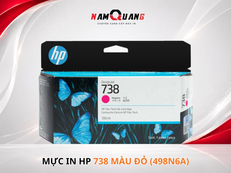 Mực in HP 738 màu đỏ -130ml (498N6A)