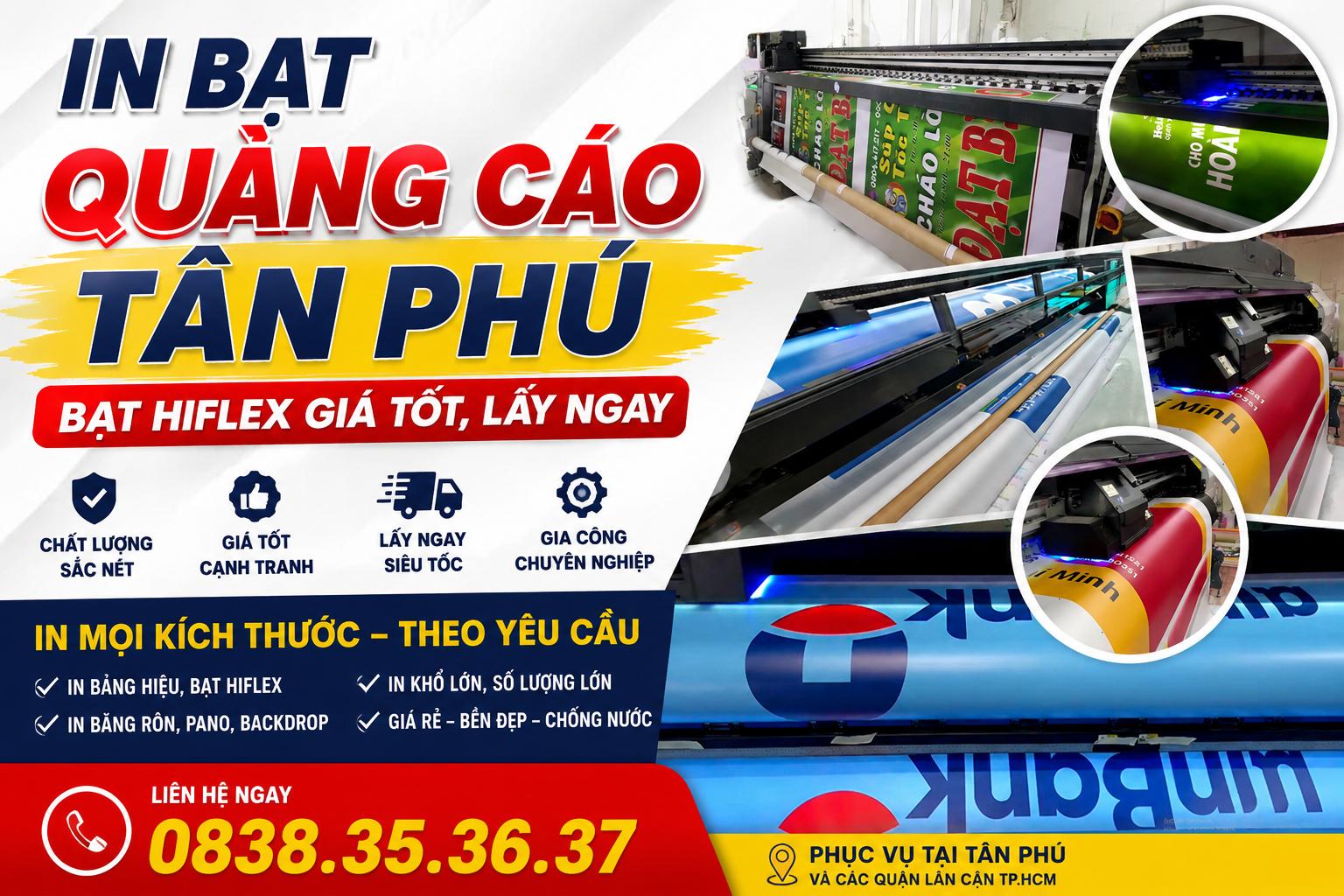 in bạt quảng cáo giá rẻ Tân Phú in bạt quảng cáo giá rẻ Tân Phú