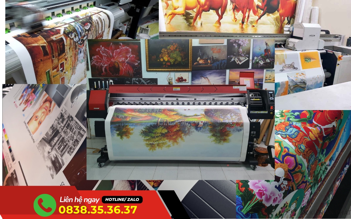 In tranh canvas khổ lớn nên chọn máy in UV hay máy in bạt Hiflex? In tranh canvas khổ lớn nên chọn máy in UV hay máy in bạt Hiflex?