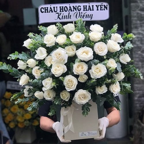 Giấy in banner Lẵng hoa - giấy in shop hoa - giấy in kính viếng Giấy in banner Lẵng hoa - giấy in shop hoa - giấy in kính viếng