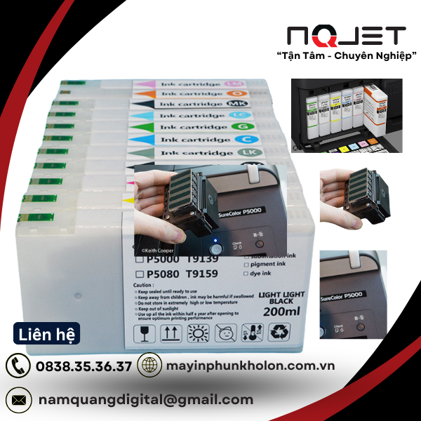Lắp hệ thống mực liên tục Epson Surecolor SC-P5000 Lắp hệ thống mực liên tục Epson Surecolor SC-P5000