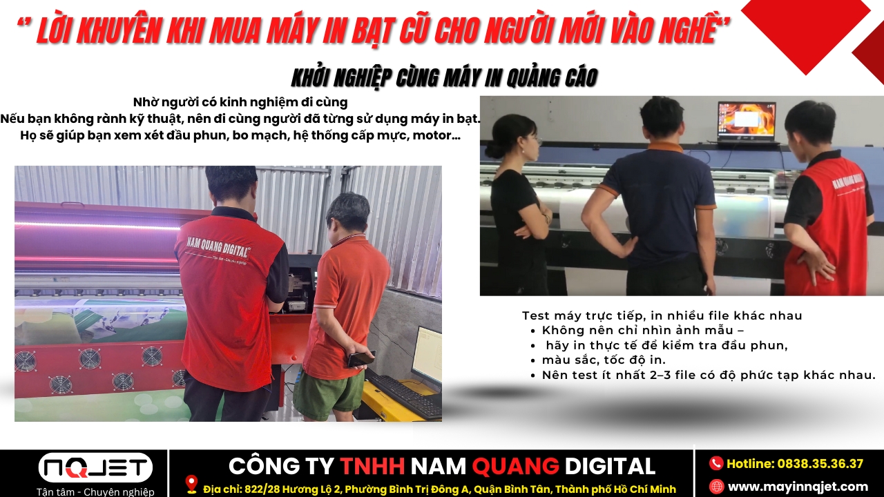 Lời khuyên khi mua máy in bạt cũ cho người mới vào nghề Lời khuyên khi mua máy in bạt cũ cho người mới vào nghề