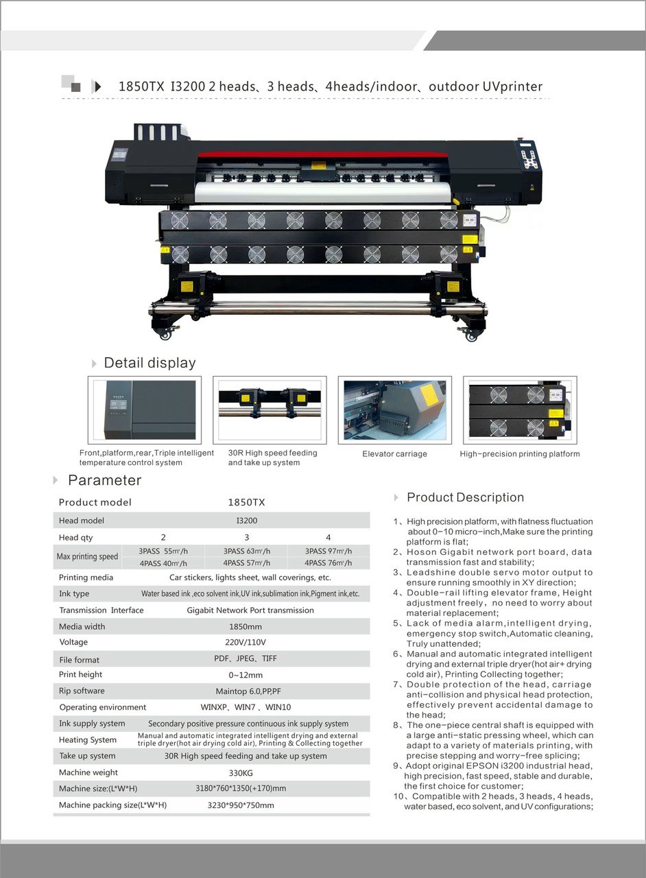 Máy in decal 1m6 dùng đầu phun i3200 Máy in decal 1m6 dùng đầu phun i3200