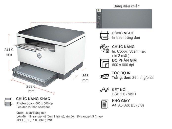 Máy in đa chức năng HP M236dw Máy in đa chức năng HP M236dw