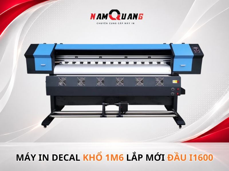 Máy in decal khổ 1m6 lắp mới đầu i1600
