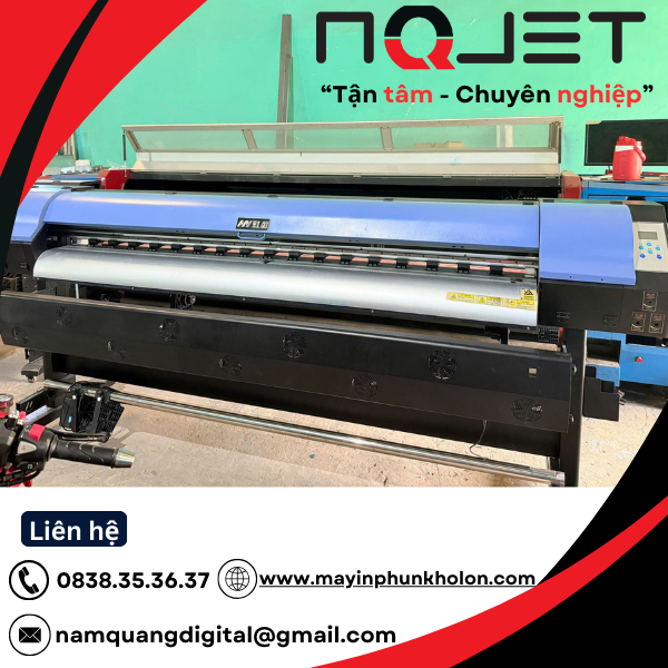 Máy in bạt hiflex khổ 2m2 Máy in bạt hiflex khổ 2m2