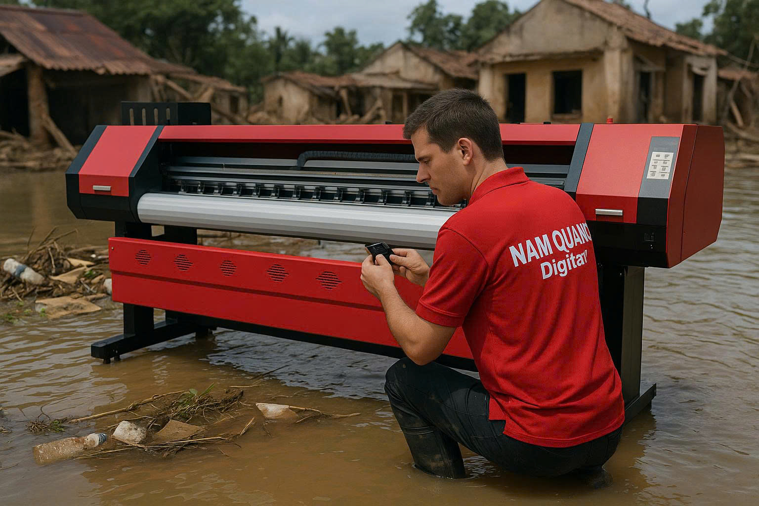 Máy in quảng cáo bị ngập nước có sửa được không Máy in quảng cáo bị ngập nước có sửa được không