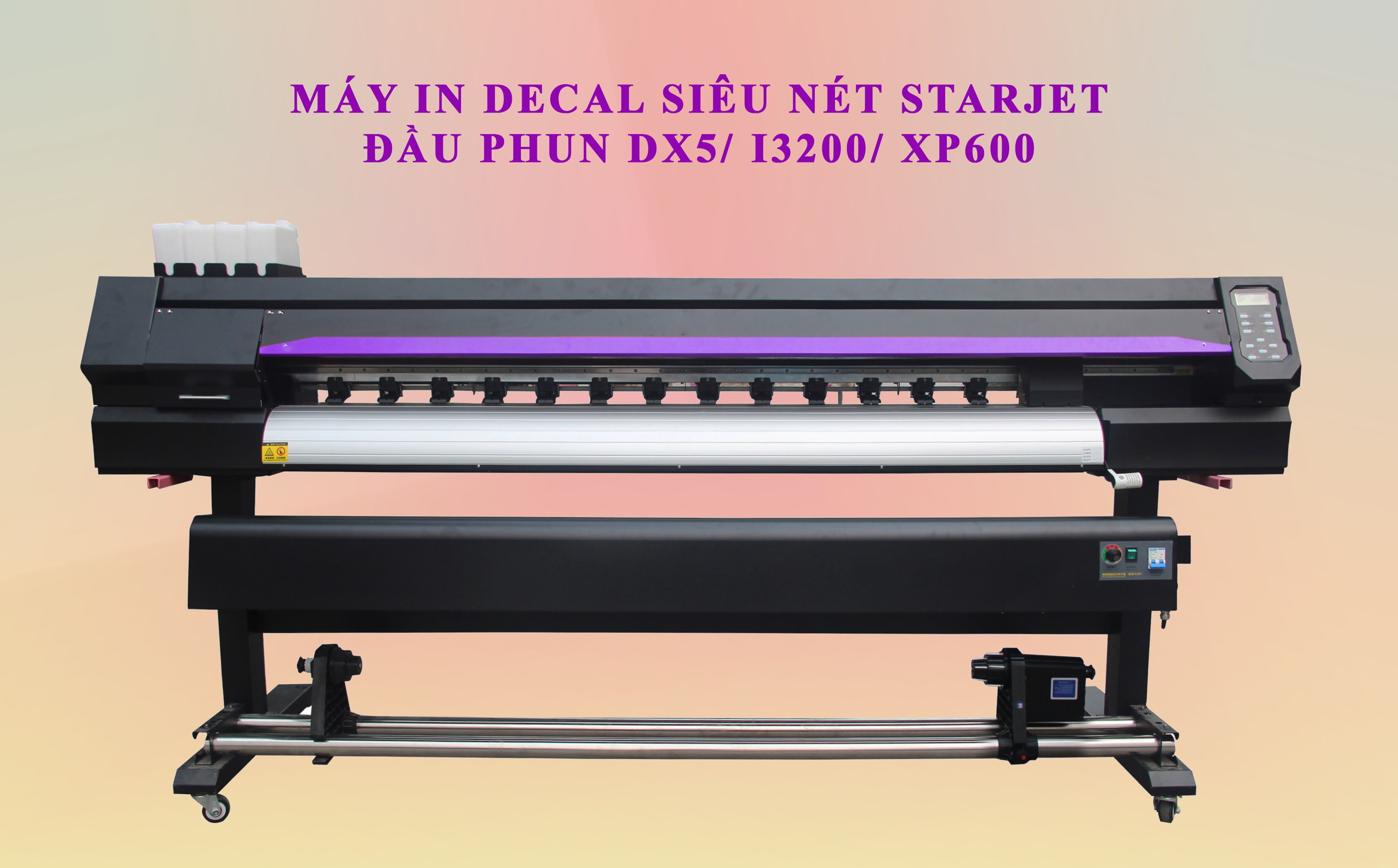 Máy in bạt-decal siêu nét STARJ khổ 1.6m/1.8m/2.5m. Máy in bạt-decal siêu nét STARJ khổ 1.6m/1.8m/2.5m.