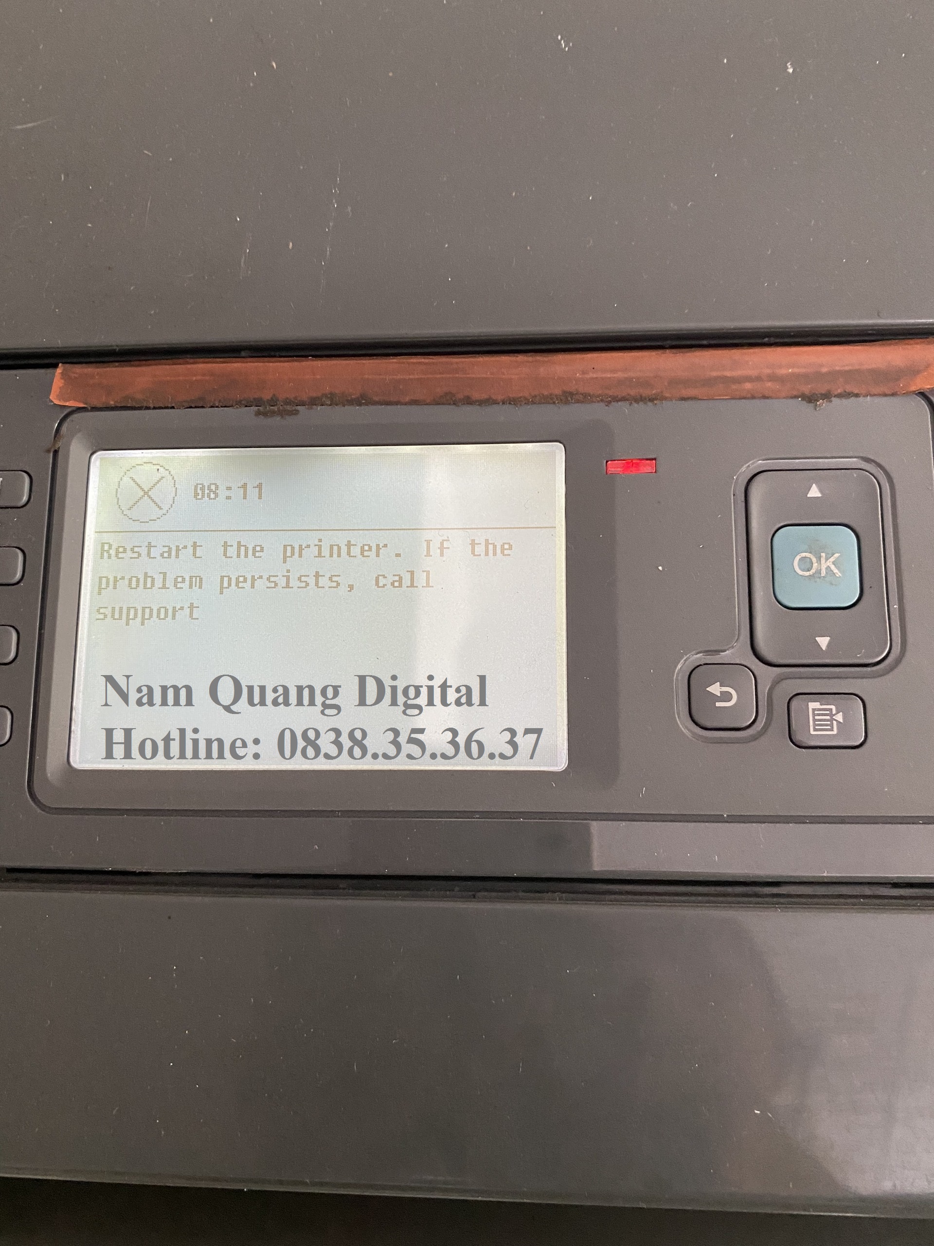 Sửa máy in A0 hp designjet T1100 báo lỗi 08:11 Sửa máy in A0 hp designjet T1100 báo lỗi 08:11