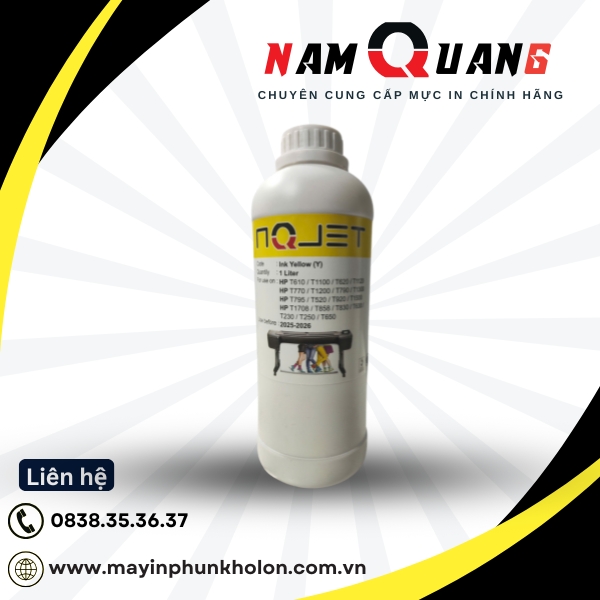 Mực in A0 HP NQJET Cao cấp màu Vàng ( Yelow) Mực in A0 HP NQJET Cao cấp màu Vàng ( Yelow)