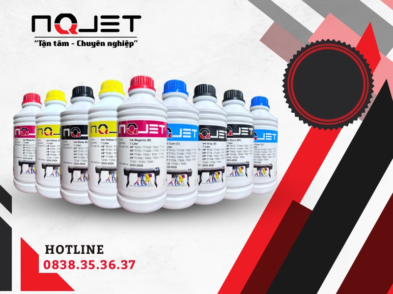 Mực in NQJET A0 cho HP T1708 - Chuẩn Màu - Bền Màu - Giá Hợp Lý Mực in NQJET A0 cho HP T1708 - Chuẩn Màu - Bền Màu - Giá Hợp Lý