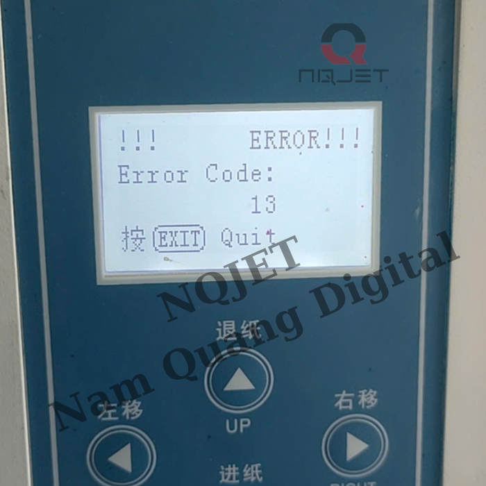 Máy in bạt hiflex báo lỗi code Error Code 13 Máy in bạt hiflex báo lỗi code Error Code 13