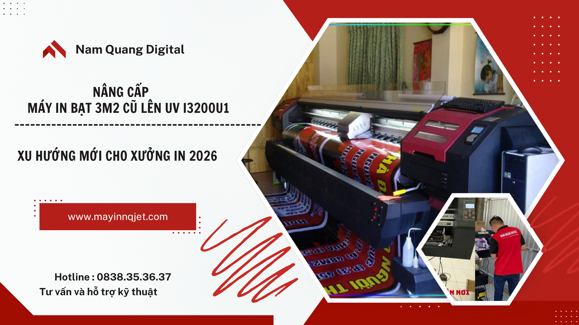 Nâng cấp máy in bạt 3m2 cũ lên UV i3200U1 Nâng cấp máy in bạt 3m2 cũ lên UV i3200U1